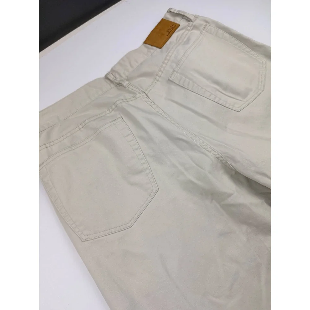 Polo Ralph Lauren Mens 36x26 Tan Stretch Straight Leg 5 Pocket Chino Pants Khaki